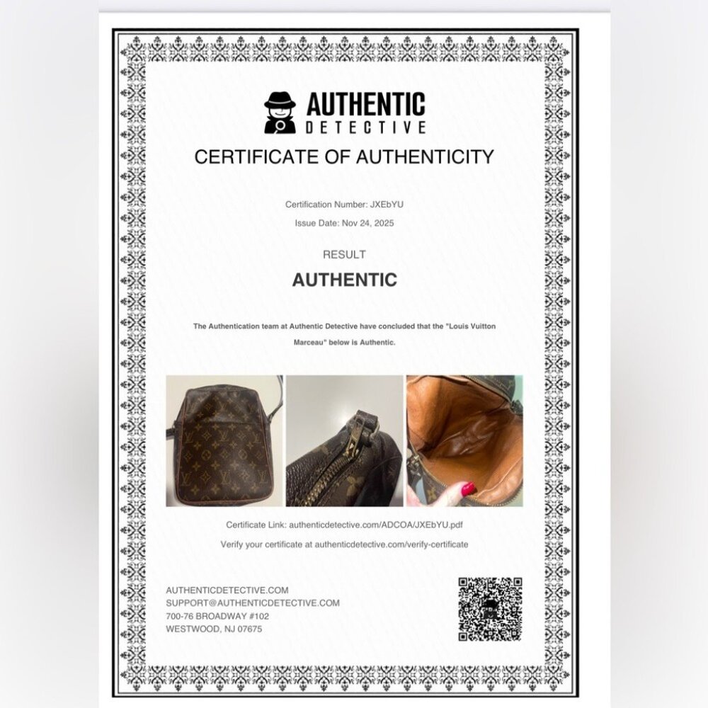 Louis Vuitton Petit Marceau Brown Monogram Shoulder Bag COA Included - Picture 10 of 12